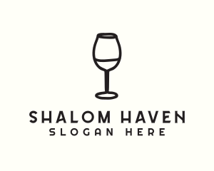 Wine Glass Drink logo design