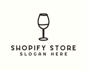 Wine Glass Drink logo design