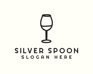 Wine Glass Drink logo design