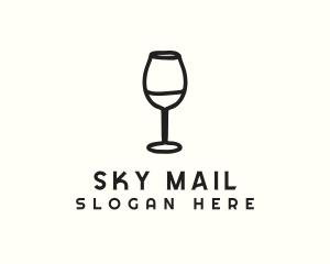 Wine Glass Drink logo design