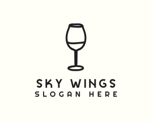 Wine Glass Drink logo design