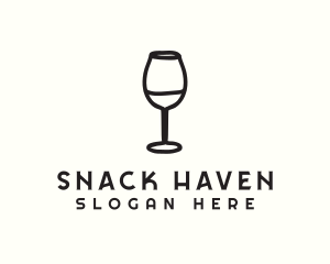 Wine Glass Drink logo design