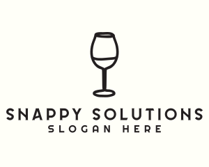 Wine Glass Drink logo design