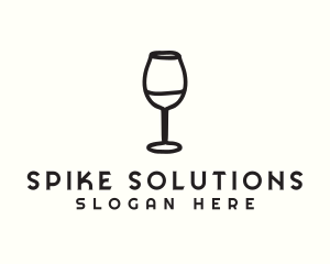 Wine Glass Drink logo design