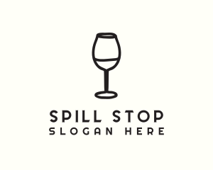 Wine Glass Drink logo design