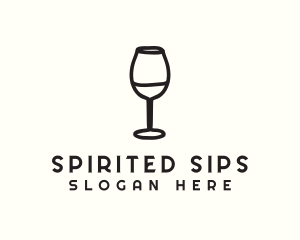 Alcohol - Wine Glass Drink logo design