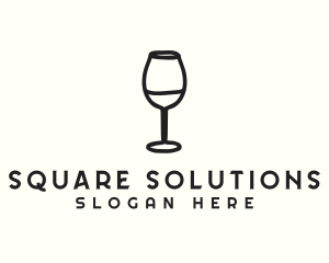 Wine Glass Drink logo design