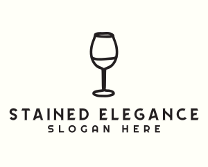 Wine Glass Drink logo design