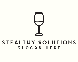 Wine Glass Drink logo design