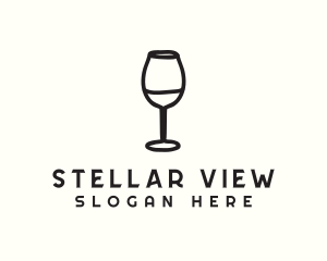 Wine Glass Drink logo design