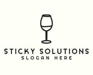 Wine Glass Drink logo design