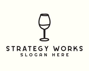 Wine Glass Drink logo design