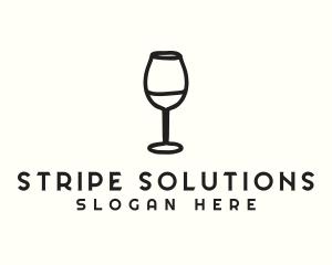 Wine Glass Drink logo design