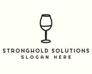 Wine Glass Drink logo design