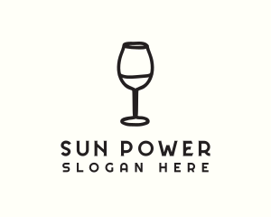 Wine Glass Drink logo design