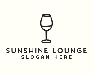 Wine Glass Drink logo design