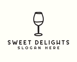 Wine Glass Drink logo design