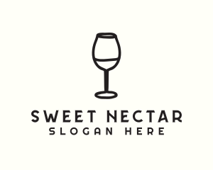 Wine Glass Drink logo design