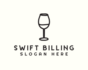 Wine Glass Drink logo design