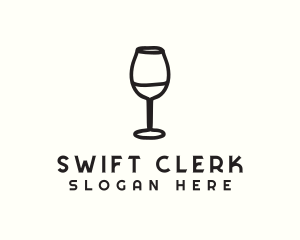 Wine Glass Drink logo design