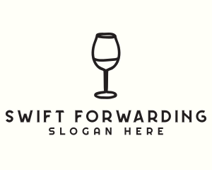 Wine Glass Drink logo design