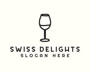 Wine Glass Drink logo design