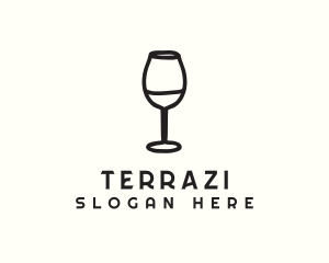 Wine Glass Drink logo design