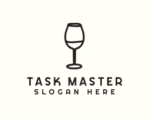 Wine Glass Drink logo design