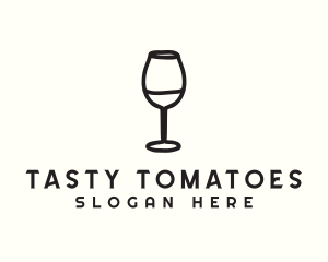 Wine Glass Drink logo design