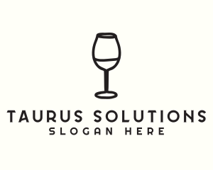 Wine Glass Drink logo design