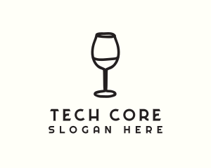 Wine Glass Drink logo design