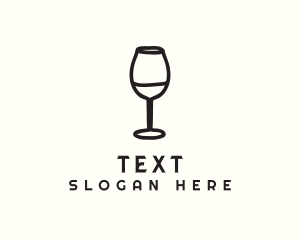 Wine Glass Drink logo design