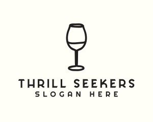 Wine Glass Drink logo design