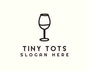 Wine Glass Drink logo design