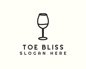 Wine Glass Drink logo design