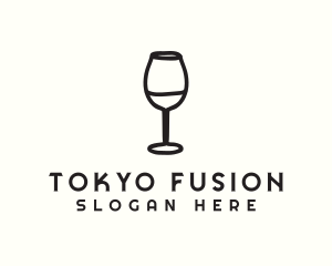 Wine Glass Drink logo design