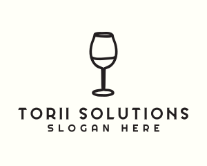 Wine Glass Drink logo design