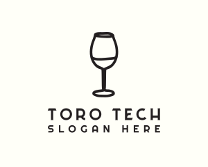 Wine Glass Drink logo design