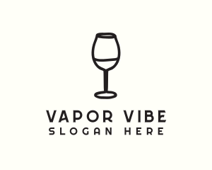 Wine Glass Drink logo design