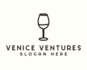 Wine Glass Drink logo design