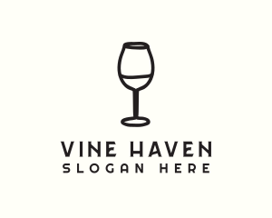 Wine Glass Drink logo design