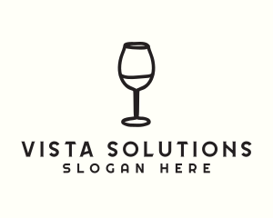 Wine Glass Drink logo design