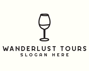 Wine Glass Drink logo design