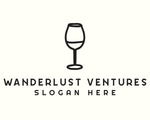 Wine Glass Drink logo design