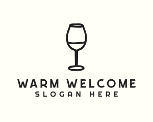 Wine Glass Drink logo design