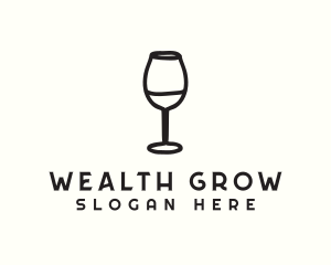 Wine Glass Drink logo design