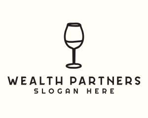 Wine Glass Drink logo design