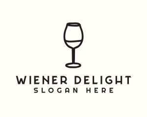 Wine Glass Drink logo design