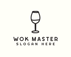 Wine Glass Drink logo design