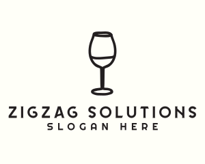 Wine Glass Drink logo design